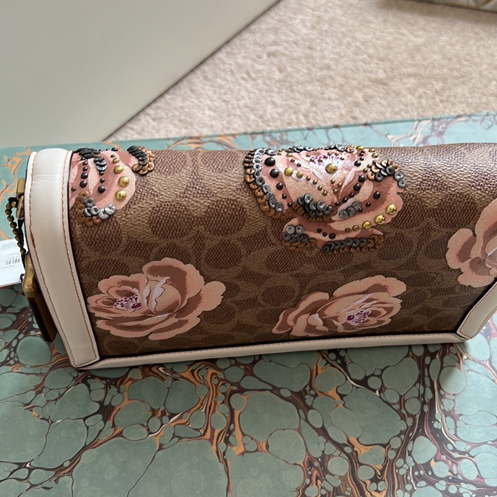 Coach Signature Rose Riley Cross-Body Bag - Picture 4 of 7